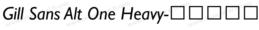 Gill Sans Alt One Heavy字体转换